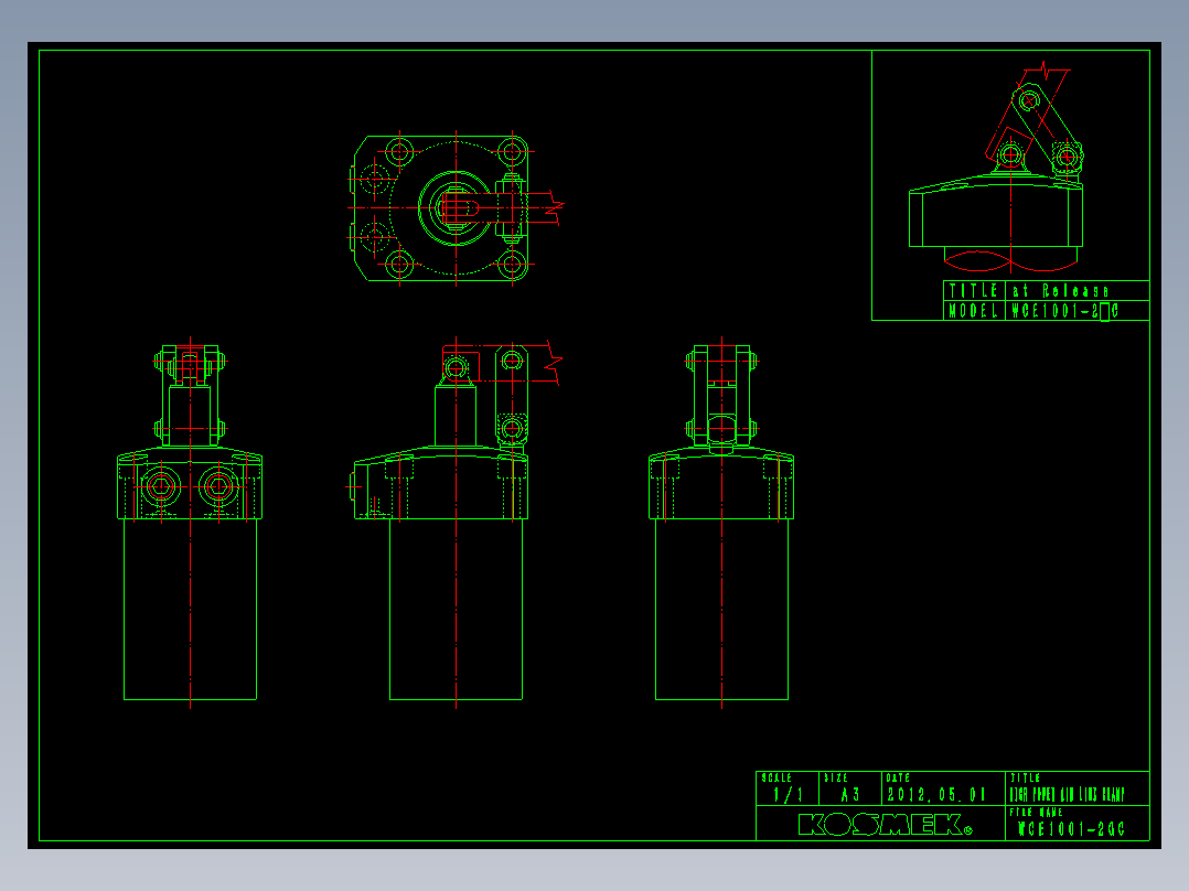 KOSMEKWCE1001-2GC多系列多零件图纸模型多系列多零件图纸模型