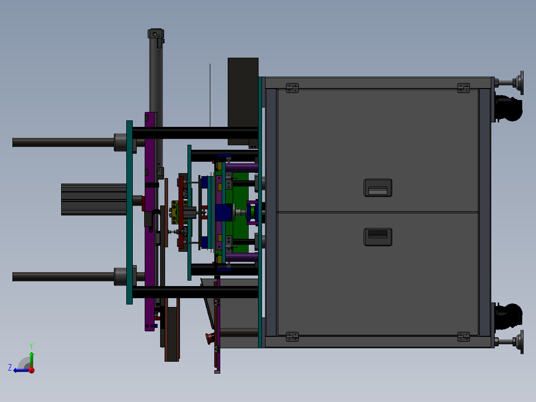 贴纸机设计模型右视图