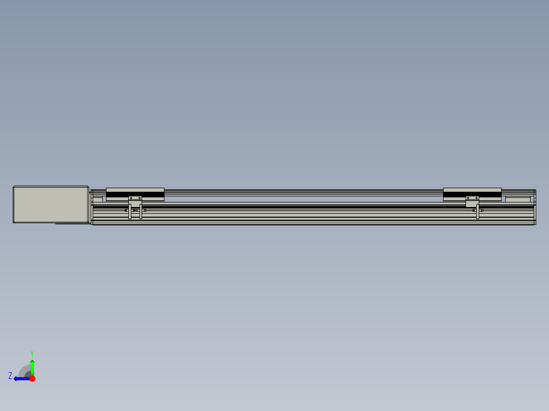 直线模组LHB17-L40-S850-BR设计图纸右视图