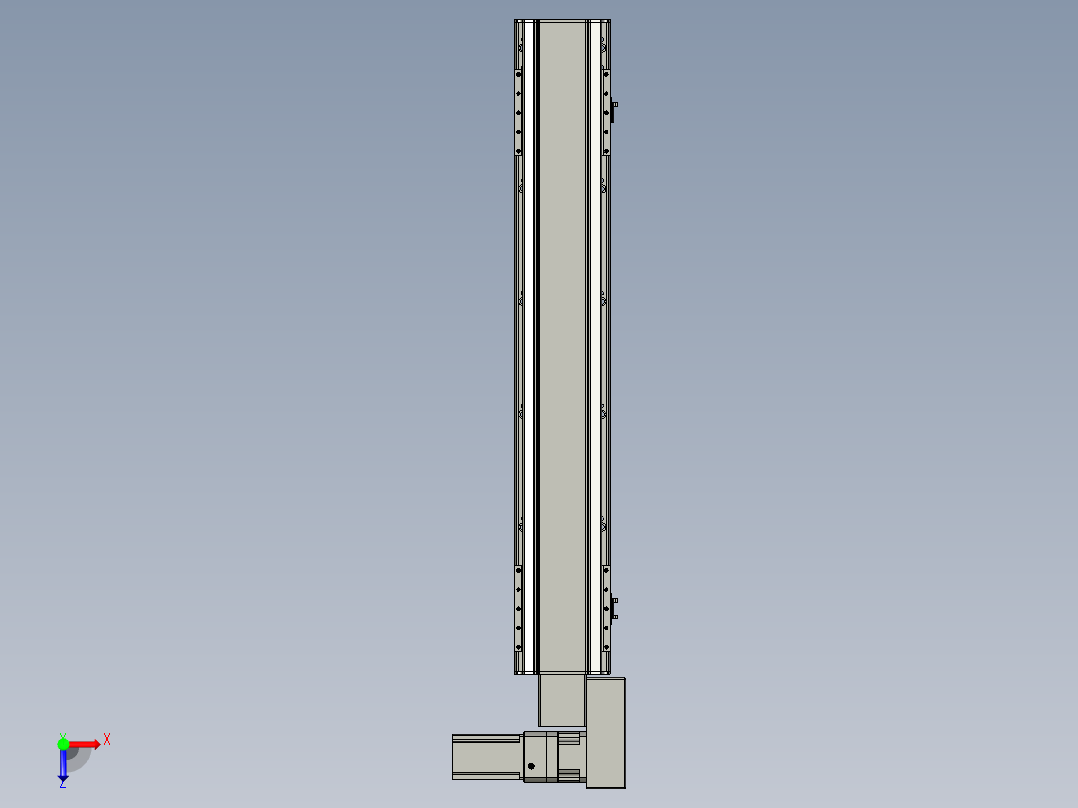 直线模组LHB17-L40-S850-BR设计图纸俯视图