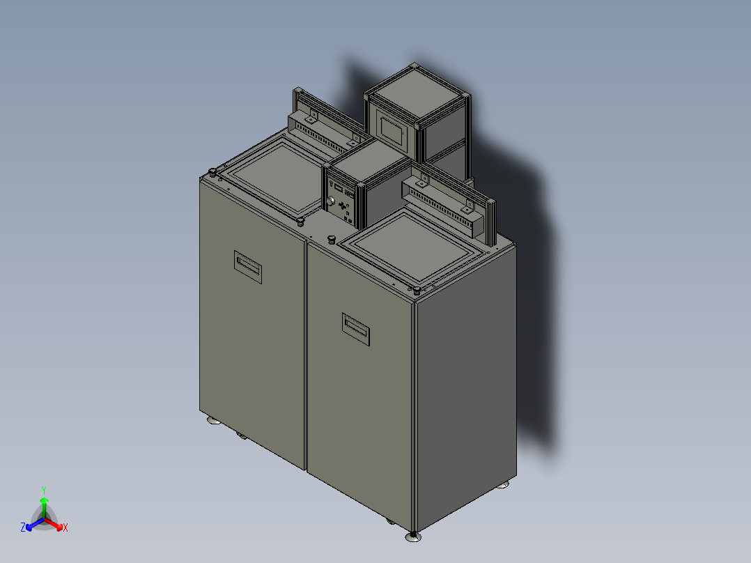 耐压设备耐高压测试机3D模型正等轴测图