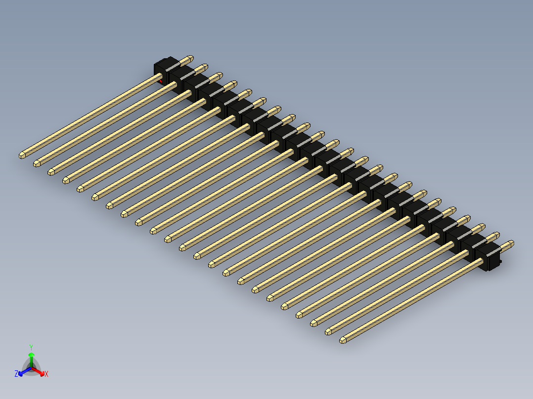 彩色公头100mil（2.54mm）系列-DS1021_black_1x23p_100mil_Type43_rev1.0