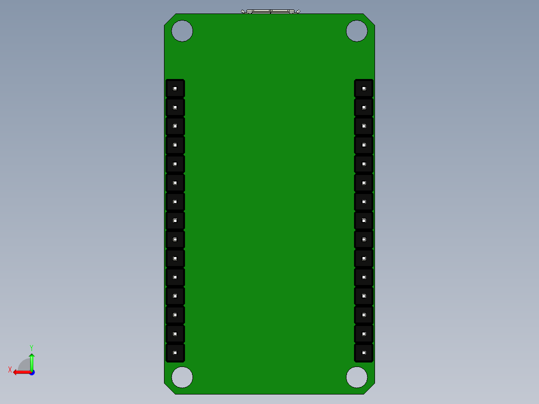 ESP32开发板,30针后视图