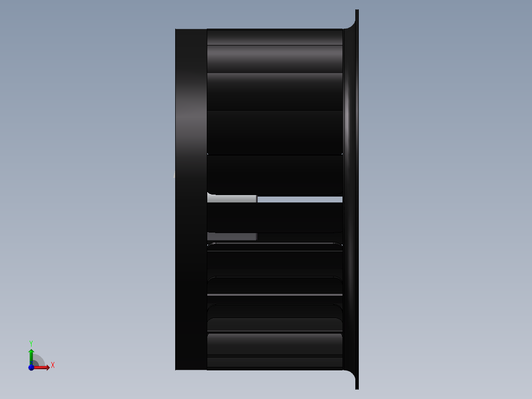 离心风轮前视图