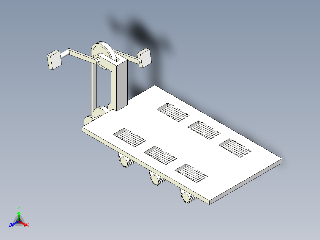 背部按摩健身器材三维
