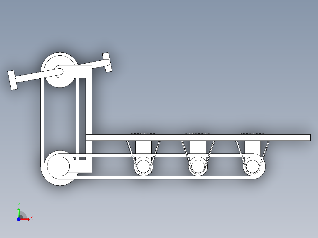 背部按摩健身器材三维前视图