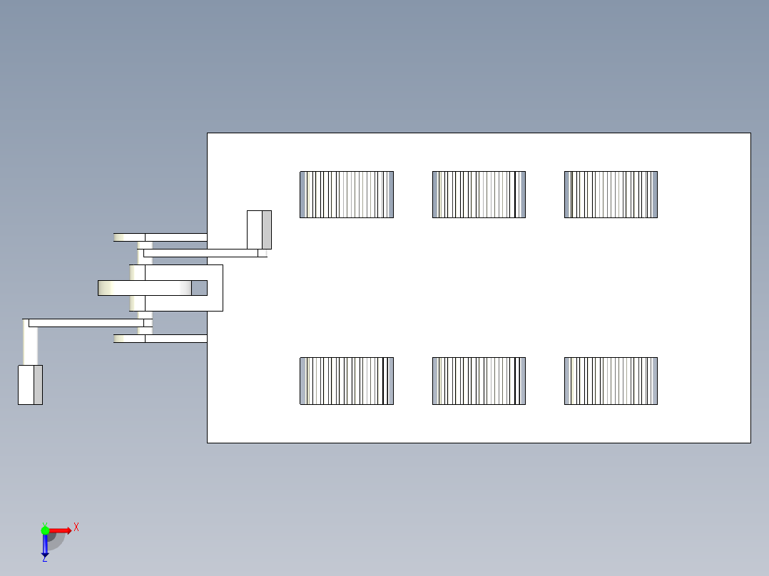 背部按摩健身器材三维俯视图