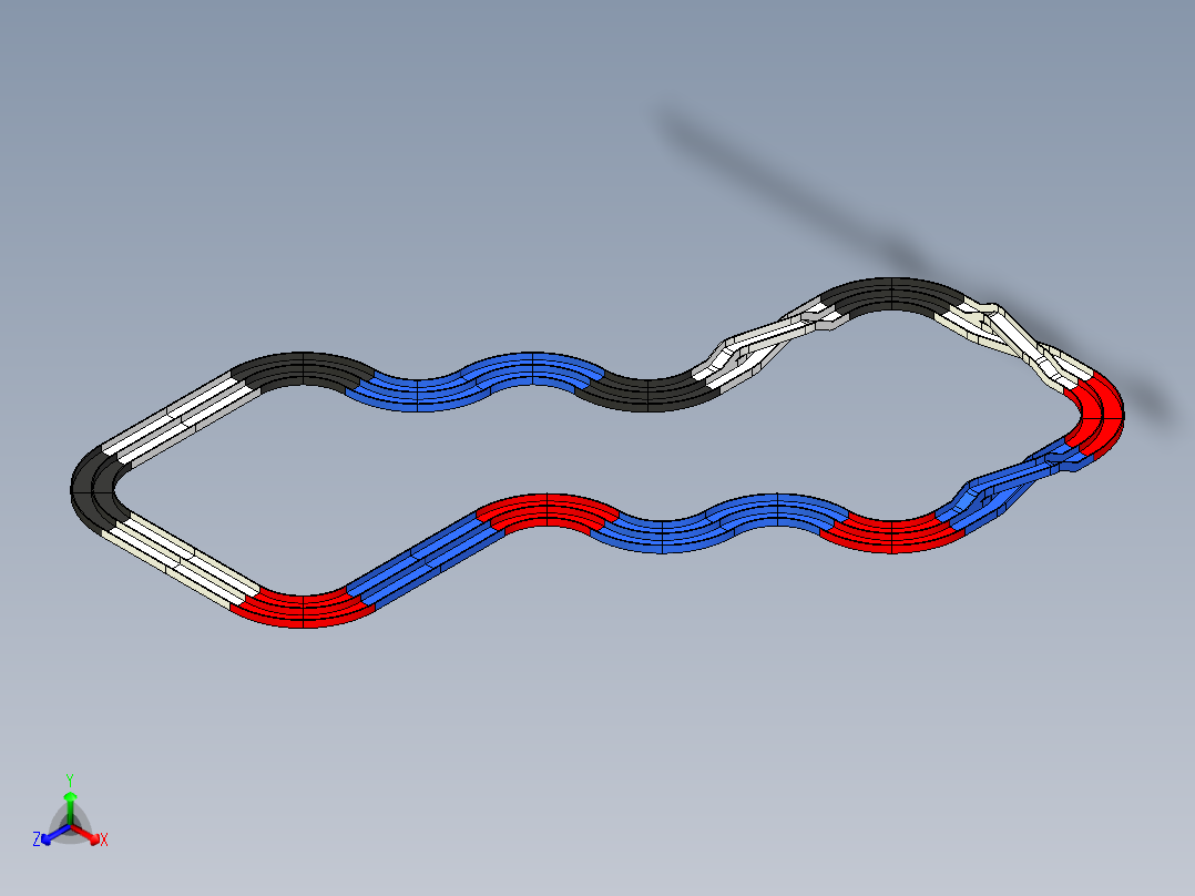 四驱车跑道2正等轴测图