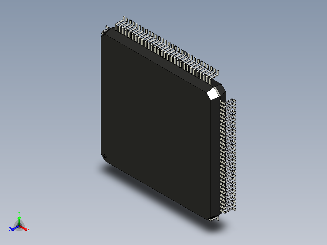 元器件3D封装QFP120_FPT_120P-M03158正等轴测图