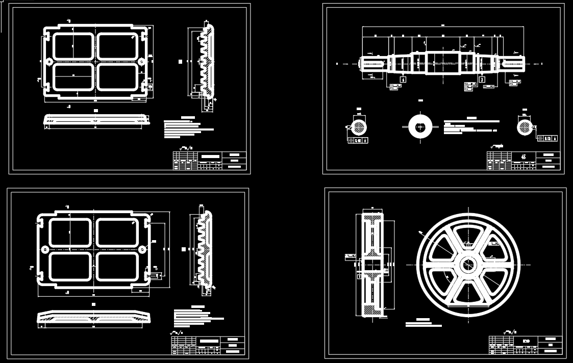 颚式破碎机CAD装配图和零件图