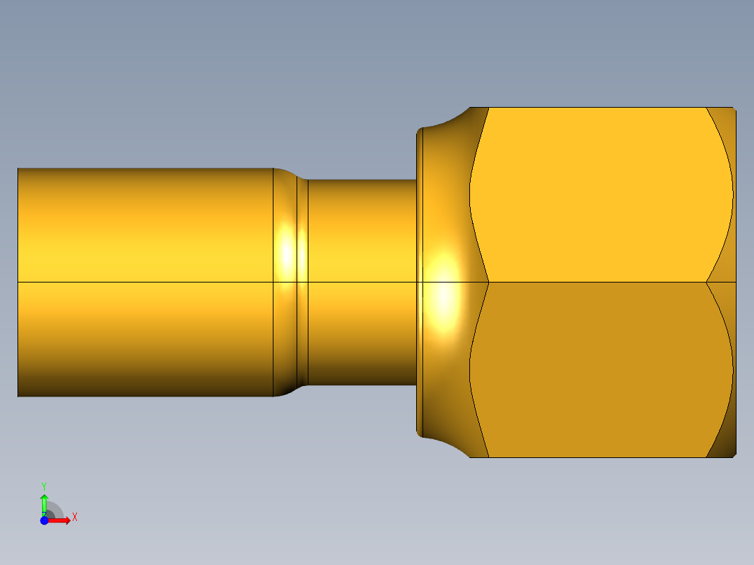 扩口式工业通用硬管接头Flare Adapter US5-10前视图
