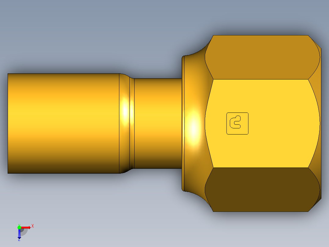 扩口式工业通用硬管接头Flare Adapter US5-10俯视图