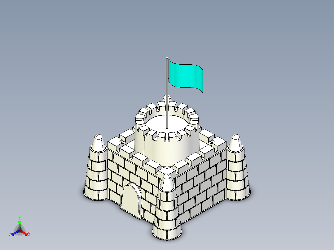 沙堡正等轴测图