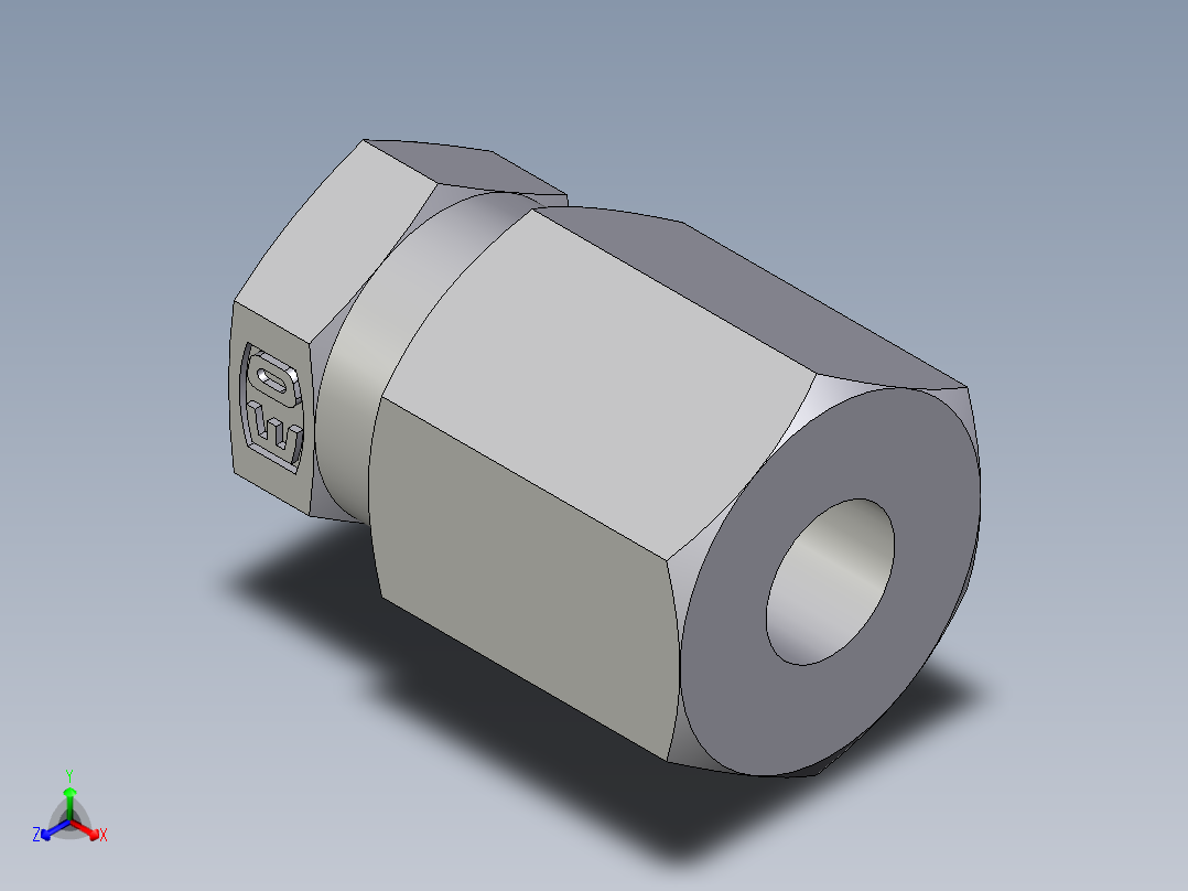 卡套式工业通用硬管接头EO_Blanking_plug_for_tube_ends_ROV06ZL71正等轴测图