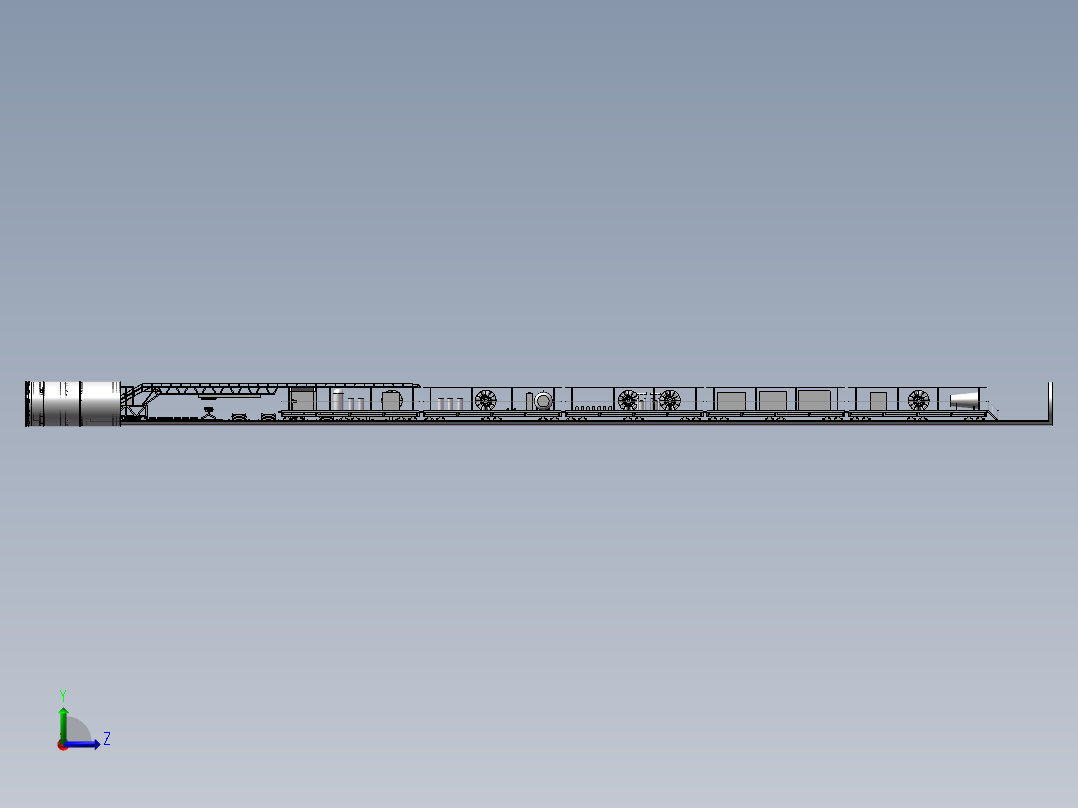 盾构机 3D左视图