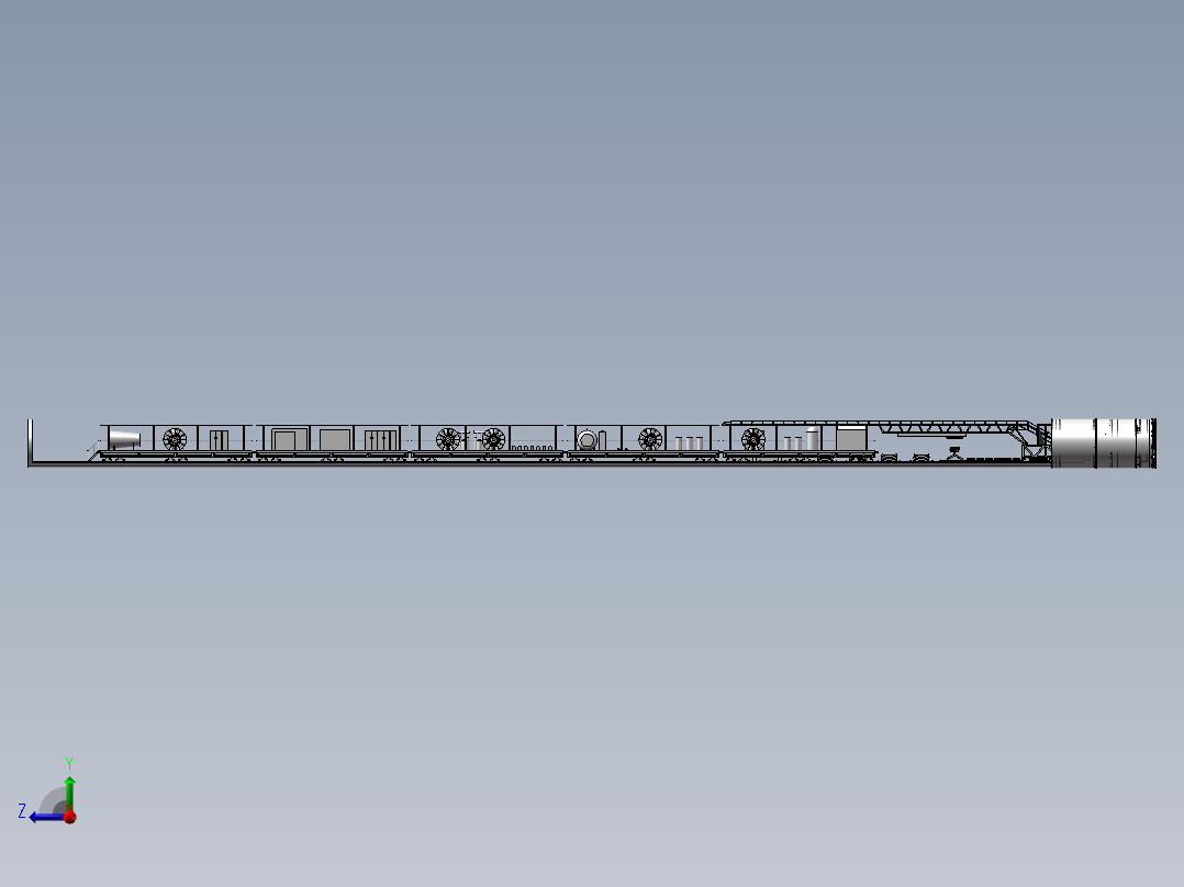 盾构机 3D右视图