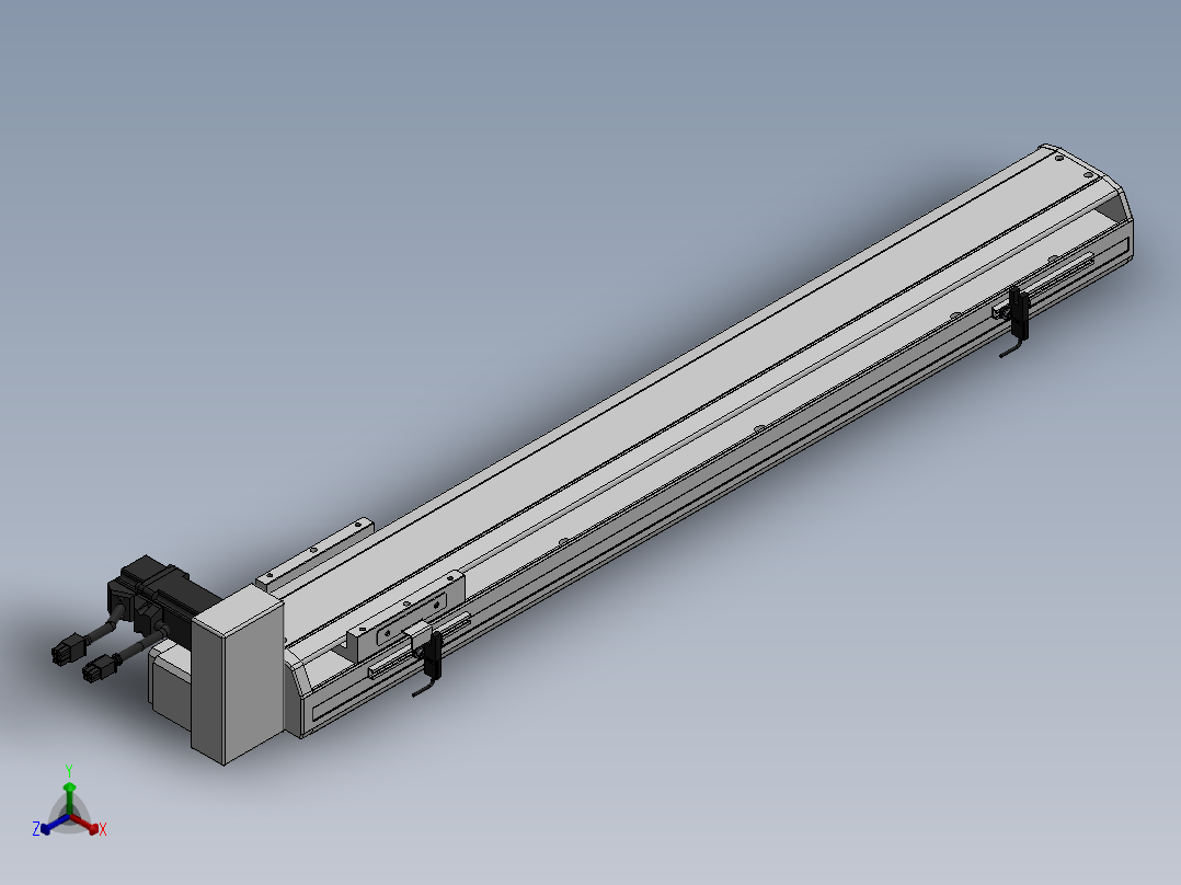 精密模组MT100-L78-600-RU-M10-C4正等轴测图