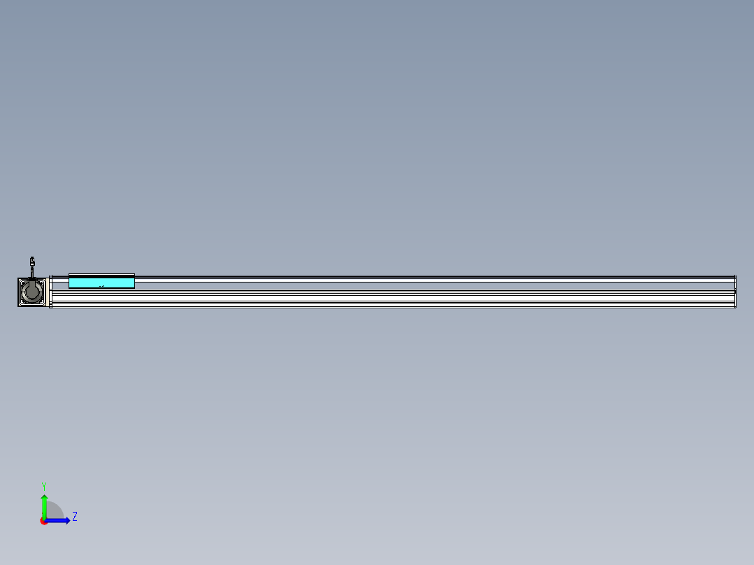 同步带滑台-半封闭B22-L100-C-S2000-L-P75-D3-N5左视图