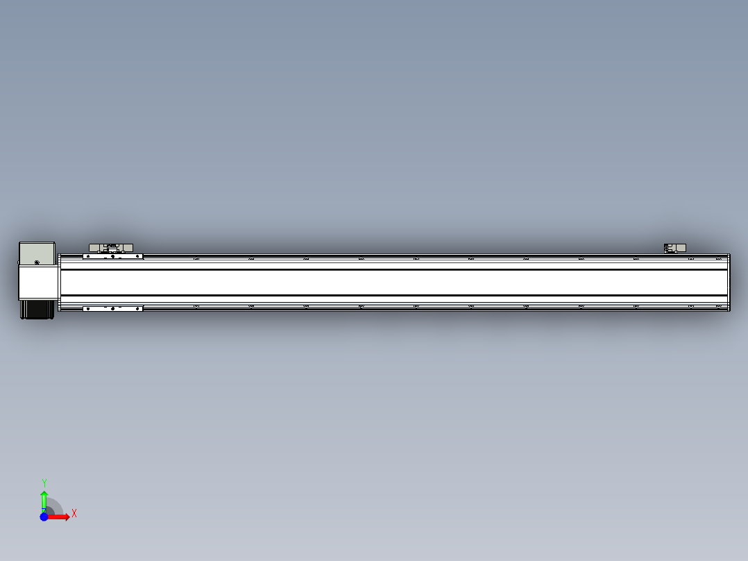 同步带滑台-半封闭B10H-L45-S1000-RD-P40-D3前视图