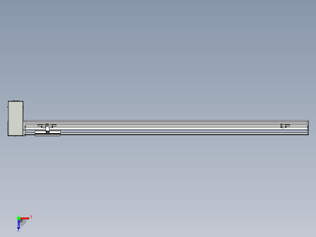 同步带滑台-半封闭B10H-L45-S1000-RD-P40-D3俯视图