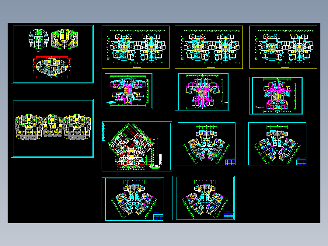 高层户型平面图