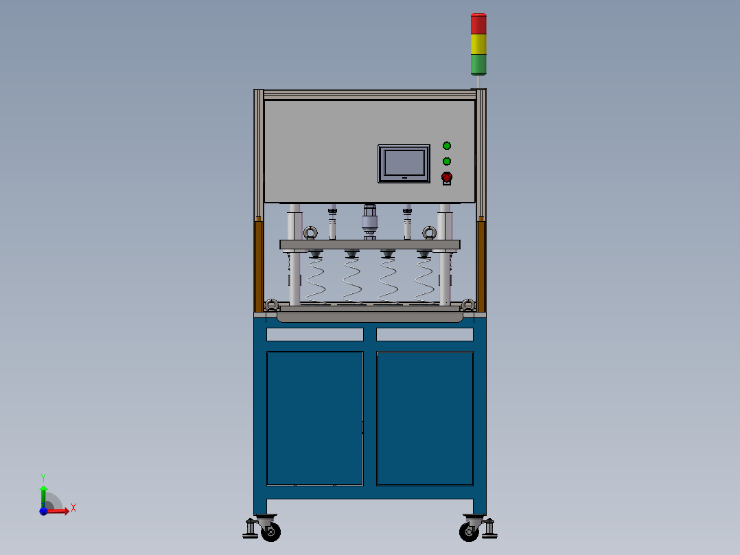 锥度弹簧弹簧定型机强压机（sw22可编辑+工程图）前视图