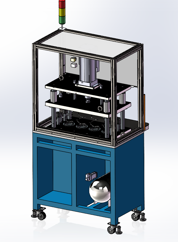 锥度弹簧弹簧定型机强压机（sw22可编辑+工程图）