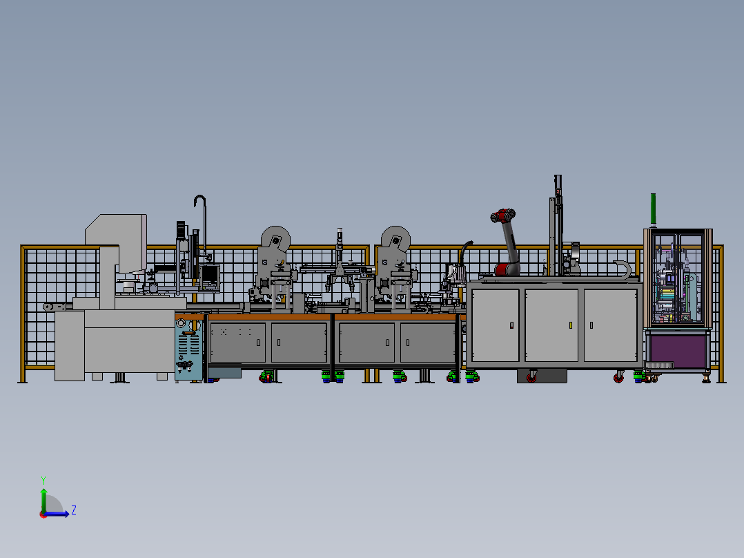 全自动手机贴膜生产线sw20左视图