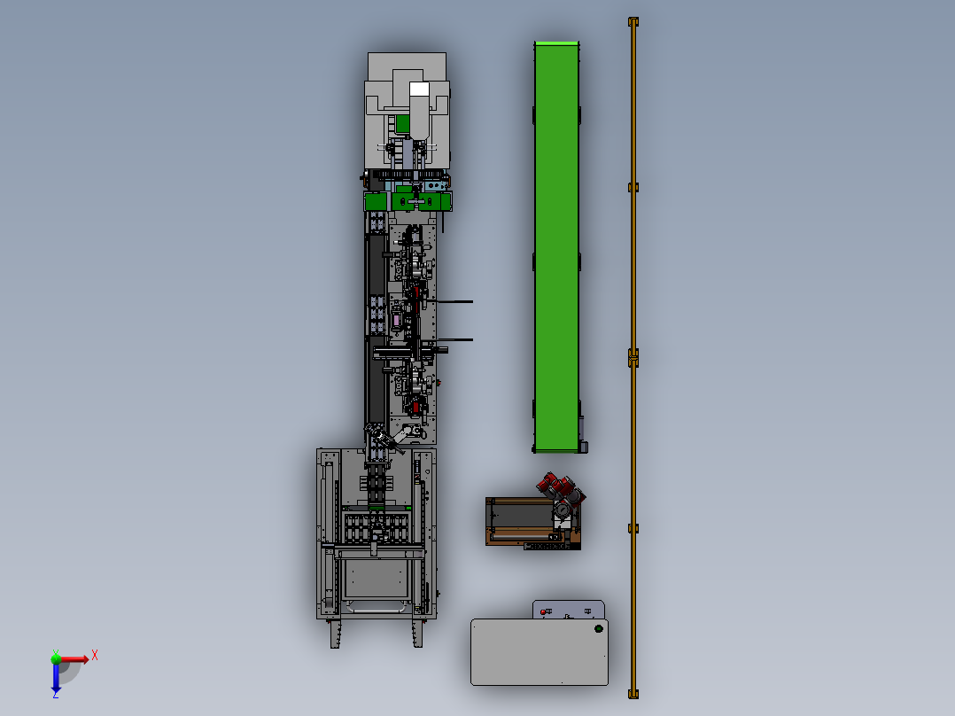 全自动手机贴膜生产线sw20俯视图