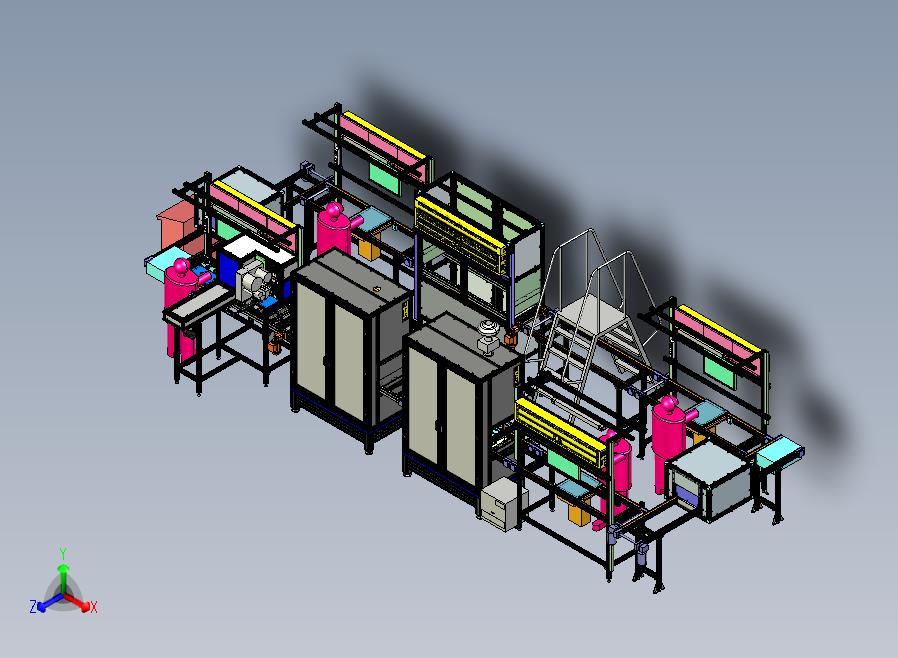 流水生产线三维模型<span style='color: red'>3D</span>模型