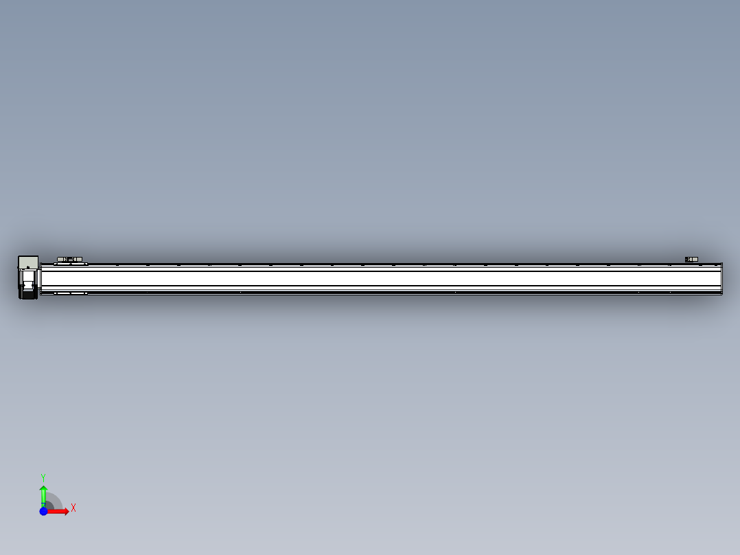 同步带滑台-半封闭B10H-L45-S2000-RU-P40-D3前视图