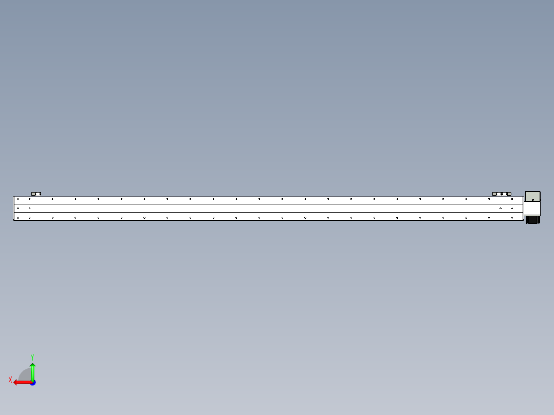 同步带滑台-半封闭B10H-L45-S2000-RU-P40-D3后视图