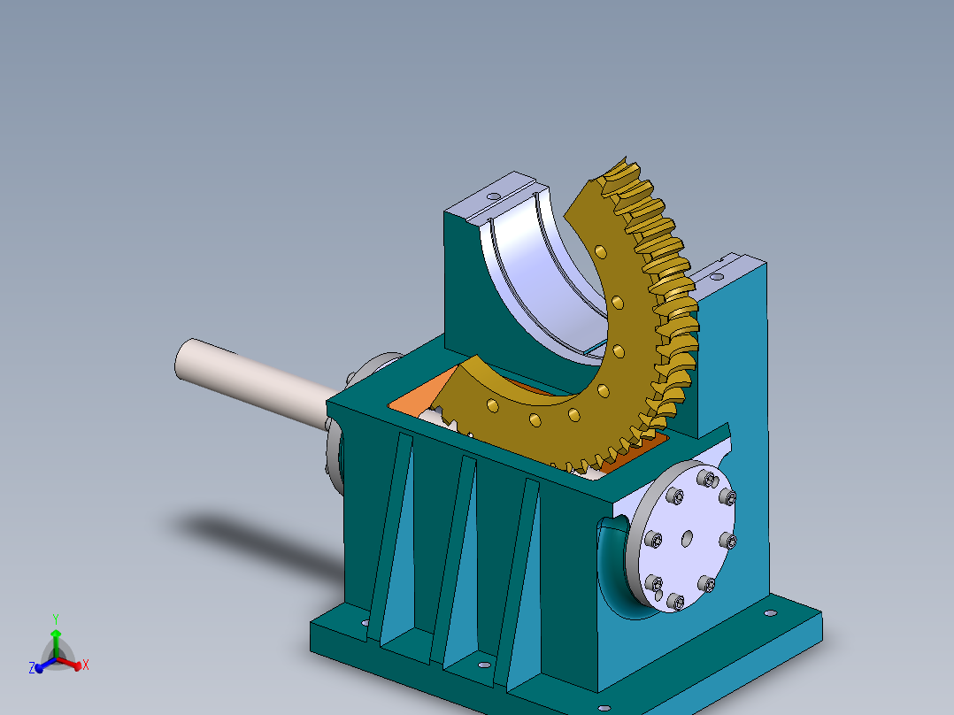 蜗-轮蜗杆减速器SolidWorks建模