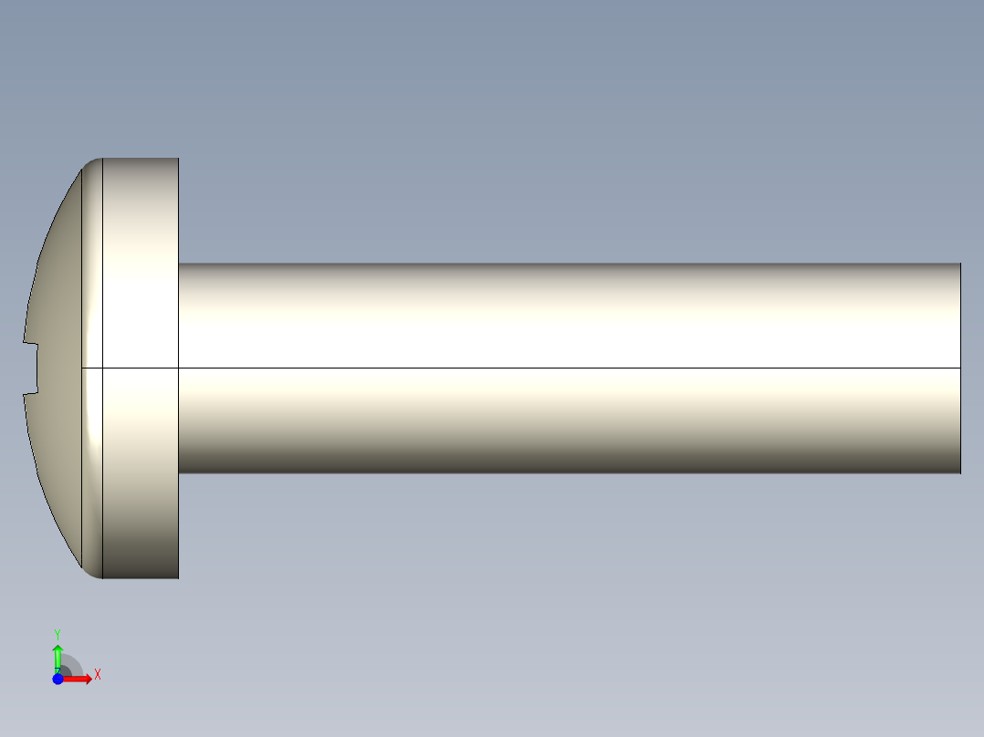 螺丝 M3.5 十字盘头-M3.5 x 13 Screw head.STEP前视图