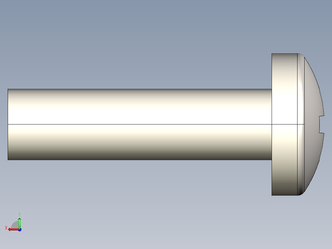 螺丝 M3.5 十字盘头-M3.5 x 13 Screw head.STEP后视图