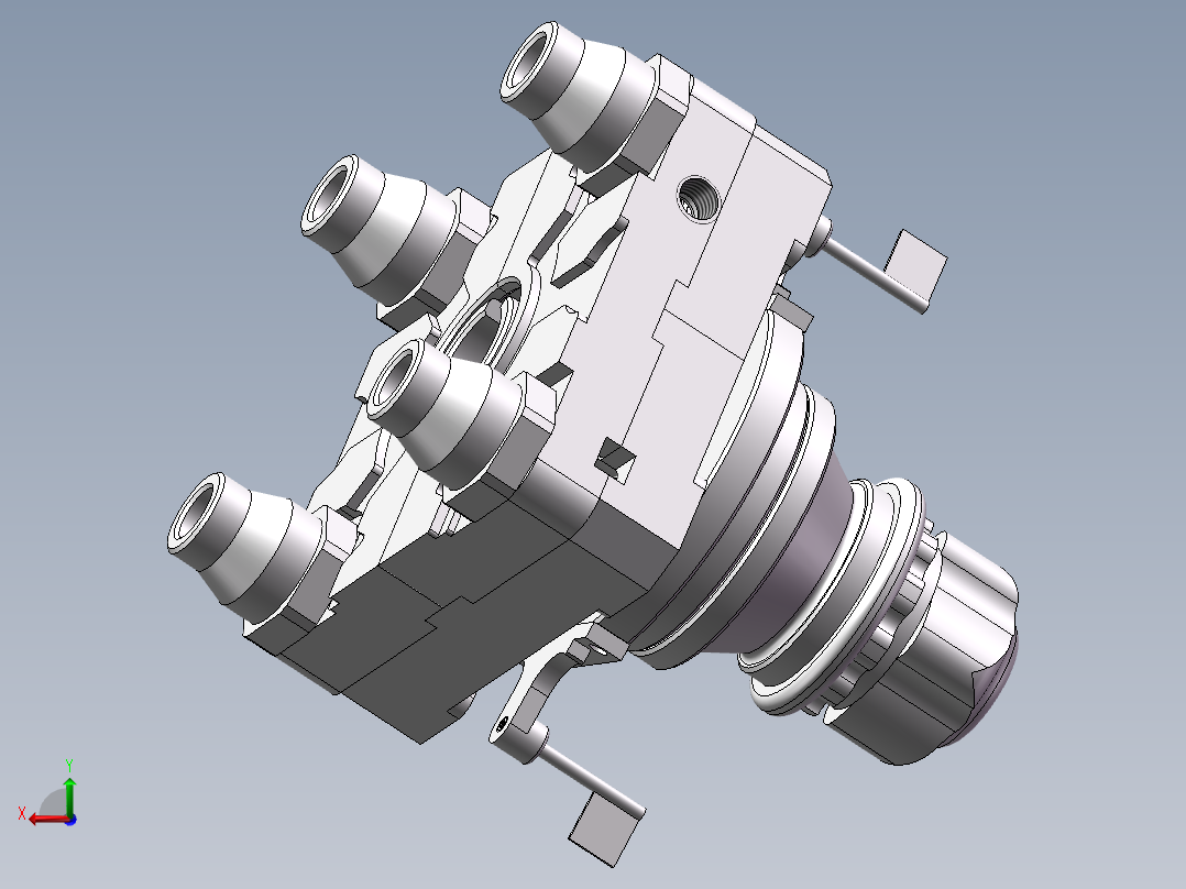 气动旋转仪后视图