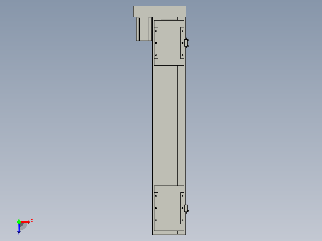 直线模组LHC17-S800-L设计图纸俯视图