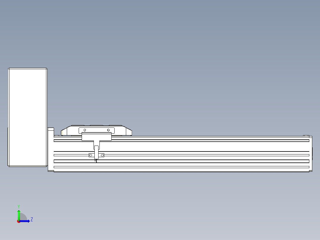 同步带全封闭直线模组TPA-HCB-85D-90-L250-RU-Y-P20-N3左视图