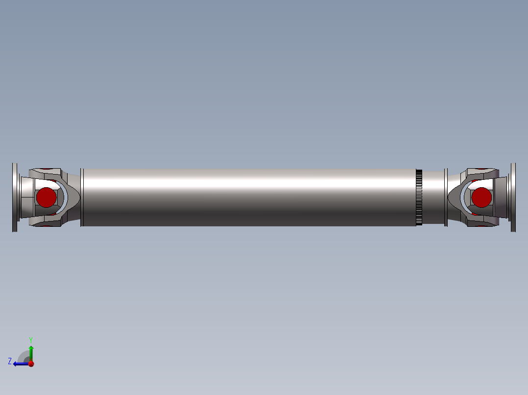 带万向节轻量化后叉装配图 SW+CAD+兼职私域右视图
