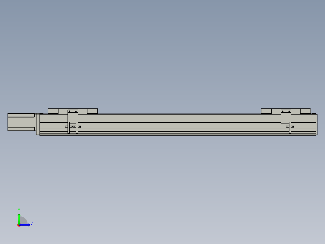 直线模组WG-LHC12-S700-M设计图纸左视图
