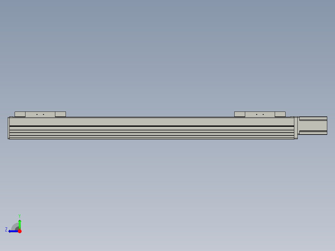 直线模组WG-LHC12-S700-M设计图纸右视图