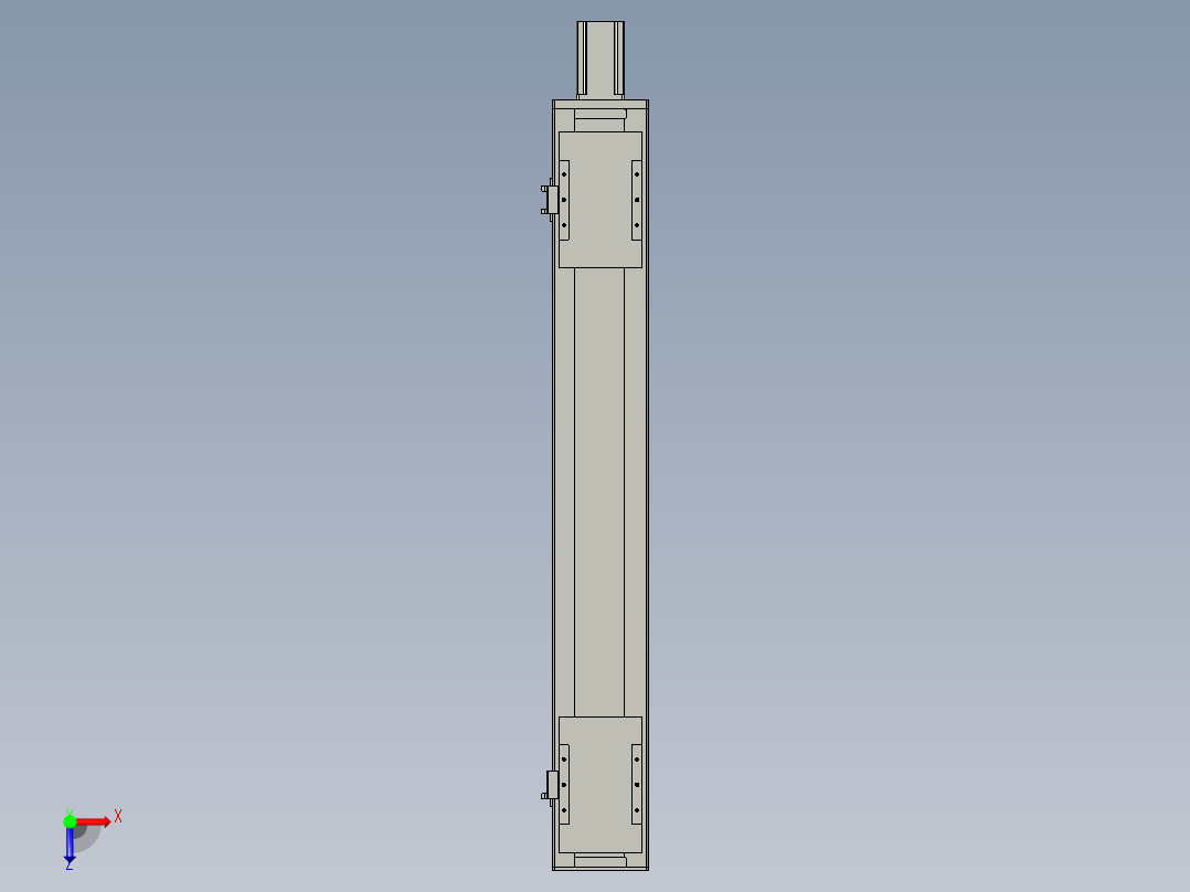 直线模组WG-LHC12-S700-M设计图纸俯视图