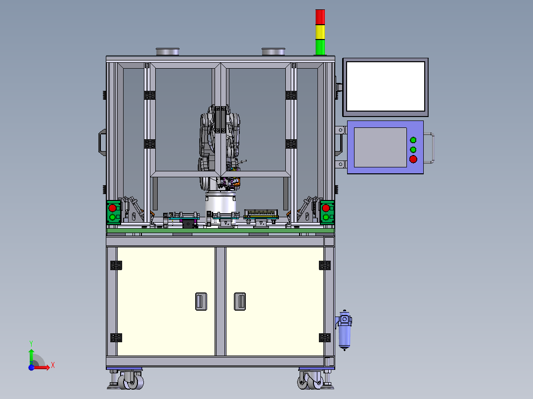 磁铁组装热保压设备(含DFM)sw17可编辑前视图