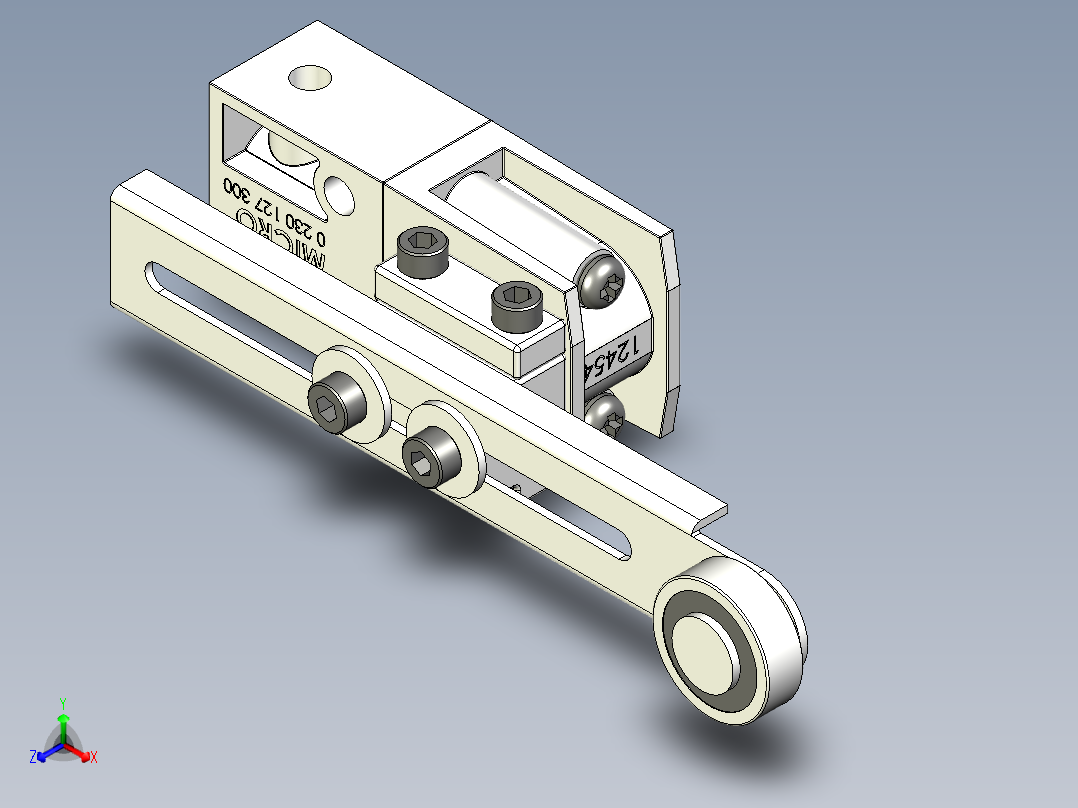 横向调节-MML-M5行程开关正等轴测图