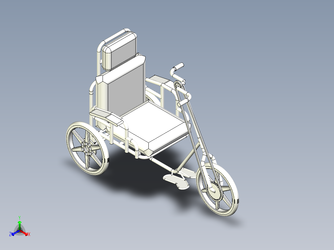 57---轮椅<span style='color: red'>自行车</span>SW三维图纸sw2015三维图纸模型设计图纸