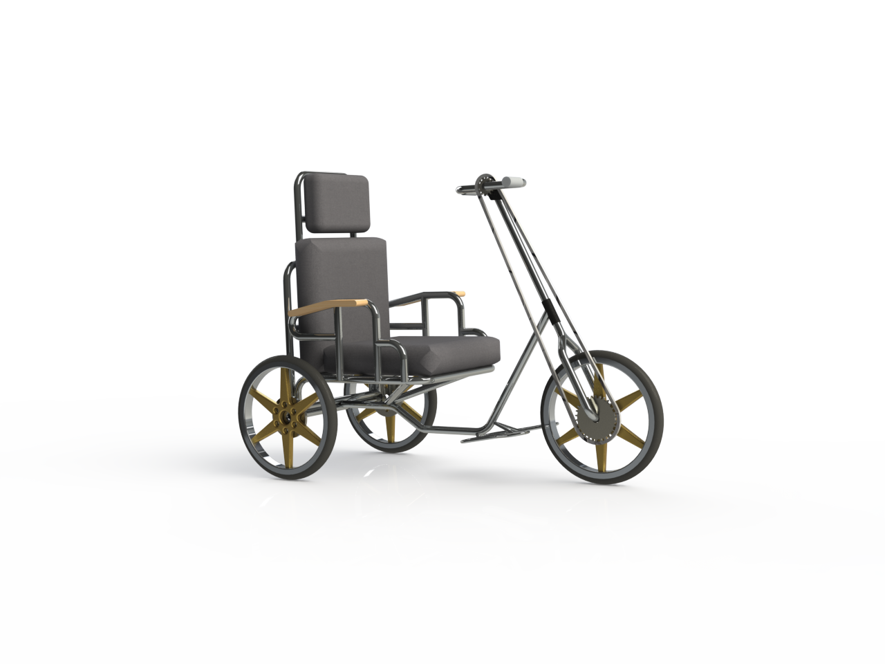 57---轮椅自行车SW三维图纸sw2015三维图纸模型设计图纸