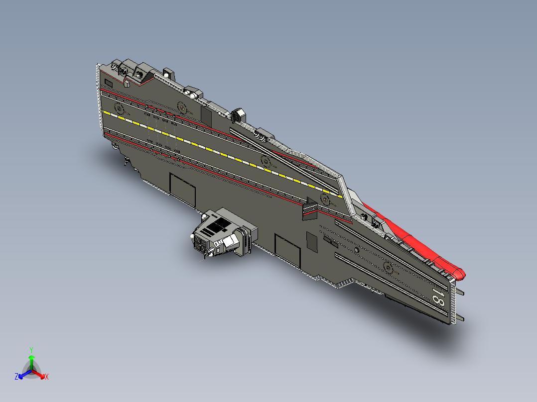 福建舰三维模型