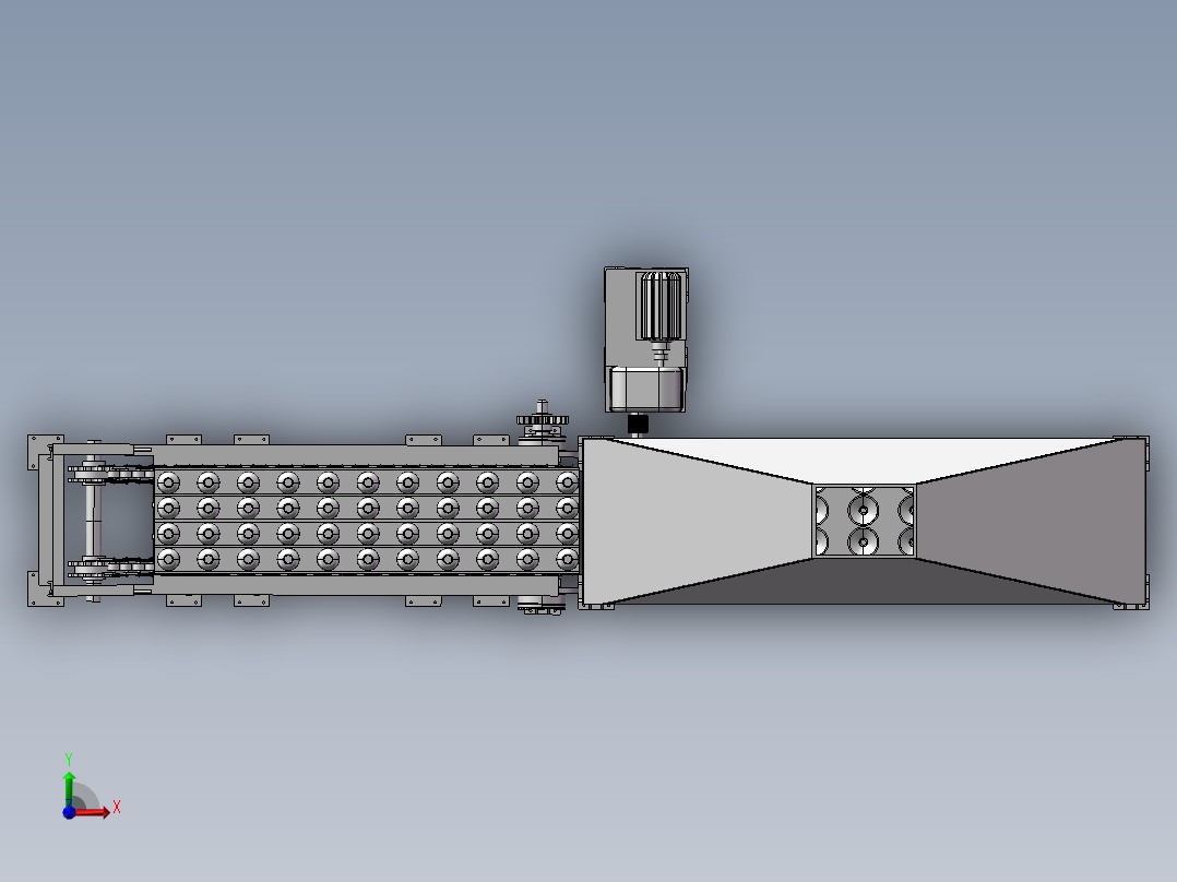 地脚式液压缸前视图