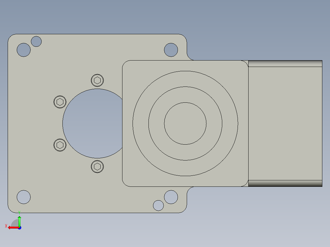 中空旋转平台KFN85-L2-10-L-20-N后视图