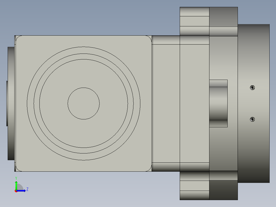 中空旋转平台KFN85-L2-10-L-20-N左视图
